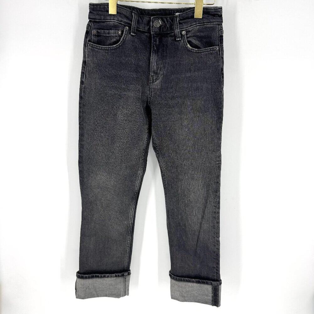 Zara Relaxed Straight Leg Black‎ Jeans Size 4